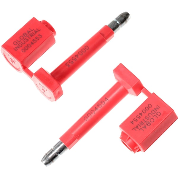 High Security Bolt Seal, Red, 50PK